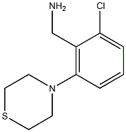 [2-chloro-6-(thiomorpholin-4-yl)phenyl]methanamine Structure