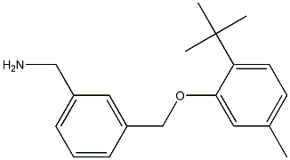 [3-(2-tert-butyl-5-methylphenoxymethyl)phenyl]methanamine 구조식 이미지