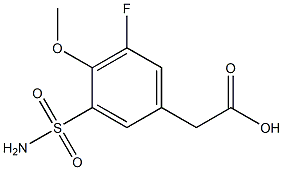 [3-(aminosulfonyl)-5-fluoro-4-methoxyphenyl]acetic acid Structure