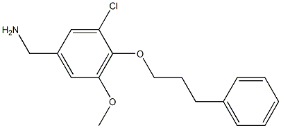 [3-chloro-5-methoxy-4-(3-phenylpropoxy)phenyl]methanamine 구조식 이미지