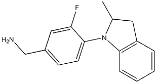 [3-fluoro-4-(2-methyl-2,3-dihydro-1H-indol-1-yl)phenyl]methanamine 구조식 이미지