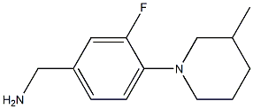 [3-fluoro-4-(3-methylpiperidin-1-yl)phenyl]methanamine Structure