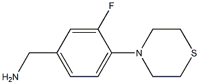 [3-fluoro-4-(thiomorpholin-4-yl)phenyl]methanamine Structure