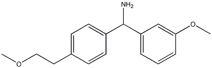 [4-(2-methoxyethyl)phenyl](3-methoxyphenyl)methanamine Structure