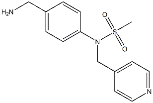 [4-(aminomethyl)phenyl]-N-(pyridin-4-ylmethyl)methanesulfonamide Structure