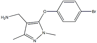 [5-(4-bromophenoxy)-1,3-dimethyl-1H-pyrazol-4-yl]methanamine Structure