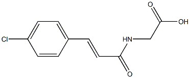 {[(2E)-3-(4-chlorophenyl)prop-2-enoyl]amino}acetic acid Structure