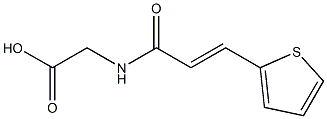 {[(2E)-3-thien-2-ylprop-2-enoyl]amino}acetic acid 구조식 이미지