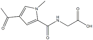 {[(4-acetyl-1-methyl-1H-pyrrol-2-yl)carbonyl]amino}acetic acid Structure