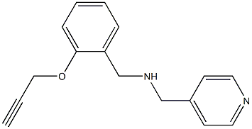 {[2-(prop-2-yn-1-yloxy)phenyl]methyl}(pyridin-4-ylmethyl)amine Structure