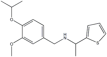 {[3-methoxy-4-(propan-2-yloxy)phenyl]methyl}[1-(thiophen-2-yl)ethyl]amine 구조식 이미지
