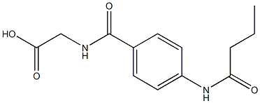 {[4-(butyrylamino)benzoyl]amino}acetic acid 구조식 이미지