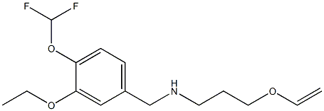 {[4-(difluoromethoxy)-3-ethoxyphenyl]methyl}[3-(ethenyloxy)propyl]amine 구조식 이미지
