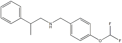 {[4-(difluoromethoxy)phenyl]methyl}(2-phenylpropyl)amine Structure