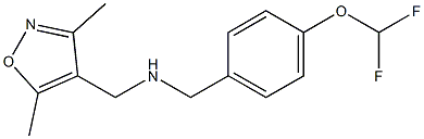 {[4-(difluoromethoxy)phenyl]methyl}[(3,5-dimethyl-1,2-oxazol-4-yl)methyl]amine Structure