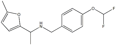 {[4-(difluoromethoxy)phenyl]methyl}[1-(5-methylfuran-2-yl)ethyl]amine Structure