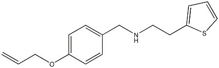 {[4-(prop-2-en-1-yloxy)phenyl]methyl}[2-(thiophen-2-yl)ethyl]amine Structure