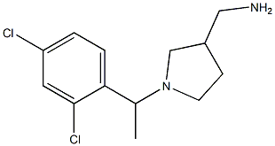 {1-[1-(2,4-dichlorophenyl)ethyl]pyrrolidin-3-yl}methanamine Structure