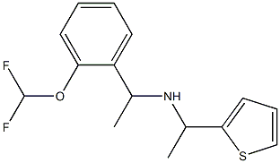 {1-[2-(difluoromethoxy)phenyl]ethyl}[1-(thiophen-2-yl)ethyl]amine Structure