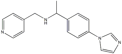 {1-[4-(1H-imidazol-1-yl)phenyl]ethyl}(pyridin-4-ylmethyl)amine 구조식 이미지