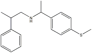 {1-[4-(methylsulfanyl)phenyl]ethyl}(2-phenylpropyl)amine Structure