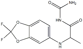 {2-[(2,2-difluoro-2H-1,3-benzodioxol-5-yl)amino]propanoyl}urea Structure