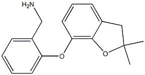 {2-[(2,2-dimethyl-2,3-dihydro-1-benzofuran-7-yl)oxy]phenyl}methanamine 구조식 이미지