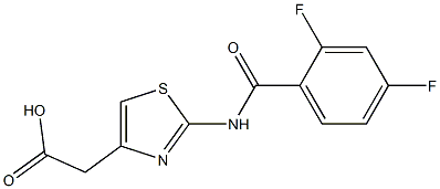 {2-[(2,4-difluorobenzoyl)amino]-1,3-thiazol-4-yl}acetic acid 구조식 이미지