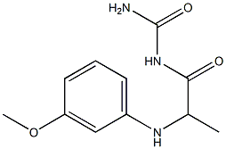 {2-[(3-methoxyphenyl)amino]propanoyl}urea Structure