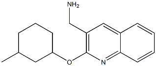 {2-[(3-methylcyclohexyl)oxy]quinolin-3-yl}methanamine Structure