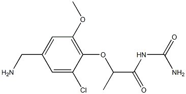 {2-[4-(aminomethyl)-2-chloro-6-methoxyphenoxy]propanoyl}urea Structure