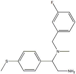 {2-amino-1-[4-(methylsulfanyl)phenyl]ethyl}[(3-fluorophenyl)methyl]methylamine 구조식 이미지