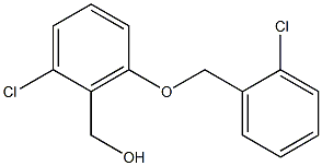 {2-chloro-6-[(2-chlorophenyl)methoxy]phenyl}methanol Structure
