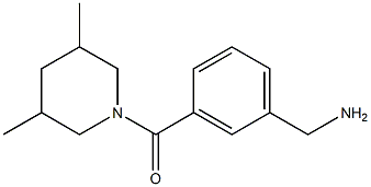 {3-[(3,5-dimethylpiperidin-1-yl)carbonyl]phenyl}methanamine Structure