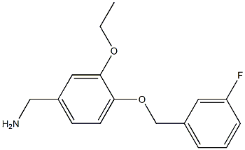 {3-ethoxy-4-[(3-fluorophenyl)methoxy]phenyl}methanamine 구조식 이미지