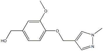 {3-methoxy-4-[(1-methyl-1H-pyrazol-4-yl)methoxy]phenyl}methanol Structure