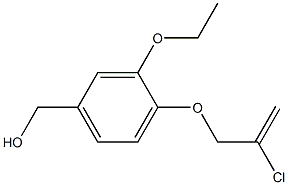 {4-[(2-chloroprop-2-en-1-yl)oxy]-3-ethoxyphenyl}methanol Structure