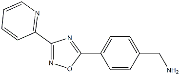 {4-[3-(pyridin-2-yl)-1,2,4-oxadiazol-5-yl]phenyl}methanamine Structure