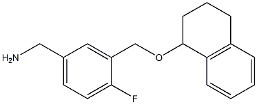 {4-fluoro-3-[(1,2,3,4-tetrahydronaphthalen-1-yloxy)methyl]phenyl}methanamine Structure