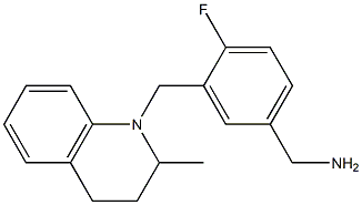 {4-fluoro-3-[(2-methyl-1,2,3,4-tetrahydroquinolin-1-yl)methyl]phenyl}methanamine 구조식 이미지