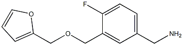 {4-fluoro-3-[(furan-2-ylmethoxy)methyl]phenyl}methanamine Structure