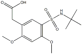 {5-[(tert-butylamino)sulfonyl]-2,4-dimethoxyphenyl}acetic acid 구조식 이미지