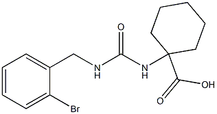 1-({[(2-bromophenyl)methyl]carbamoyl}amino)cyclohexane-1-carboxylic acid 구조식 이미지