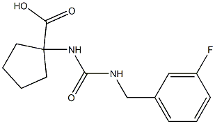 1-({[(3-fluorobenzyl)amino]carbonyl}amino)cyclopentanecarboxylic acid 구조식 이미지