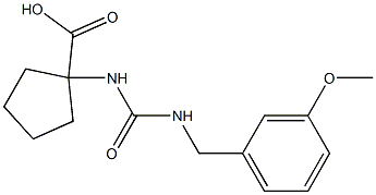 1-({[(3-methoxyphenyl)methyl]carbamoyl}amino)cyclopentane-1-carboxylic acid 구조식 이미지