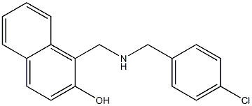 1-({[(4-chlorophenyl)methyl]amino}methyl)naphthalen-2-ol 구조식 이미지