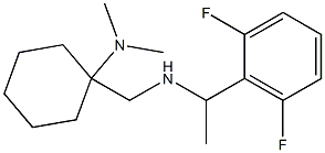 1-({[1-(2,6-difluorophenyl)ethyl]amino}methyl)-N,N-dimethylcyclohexan-1-amine 구조식 이미지