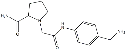 1-({[4-(aminomethyl)phenyl]carbamoyl}methyl)pyrrolidine-2-carboxamide 구조식 이미지