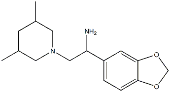 1-(1,3-benzodioxol-5-yl)-2-(3,5-dimethylpiperidin-1-yl)ethanamine Structure