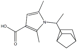 1-(1-{bicyclo[2.2.1]heptan-2-yl}ethyl)-2,5-dimethyl-1H-pyrrole-3-carboxylic acid 구조식 이미지